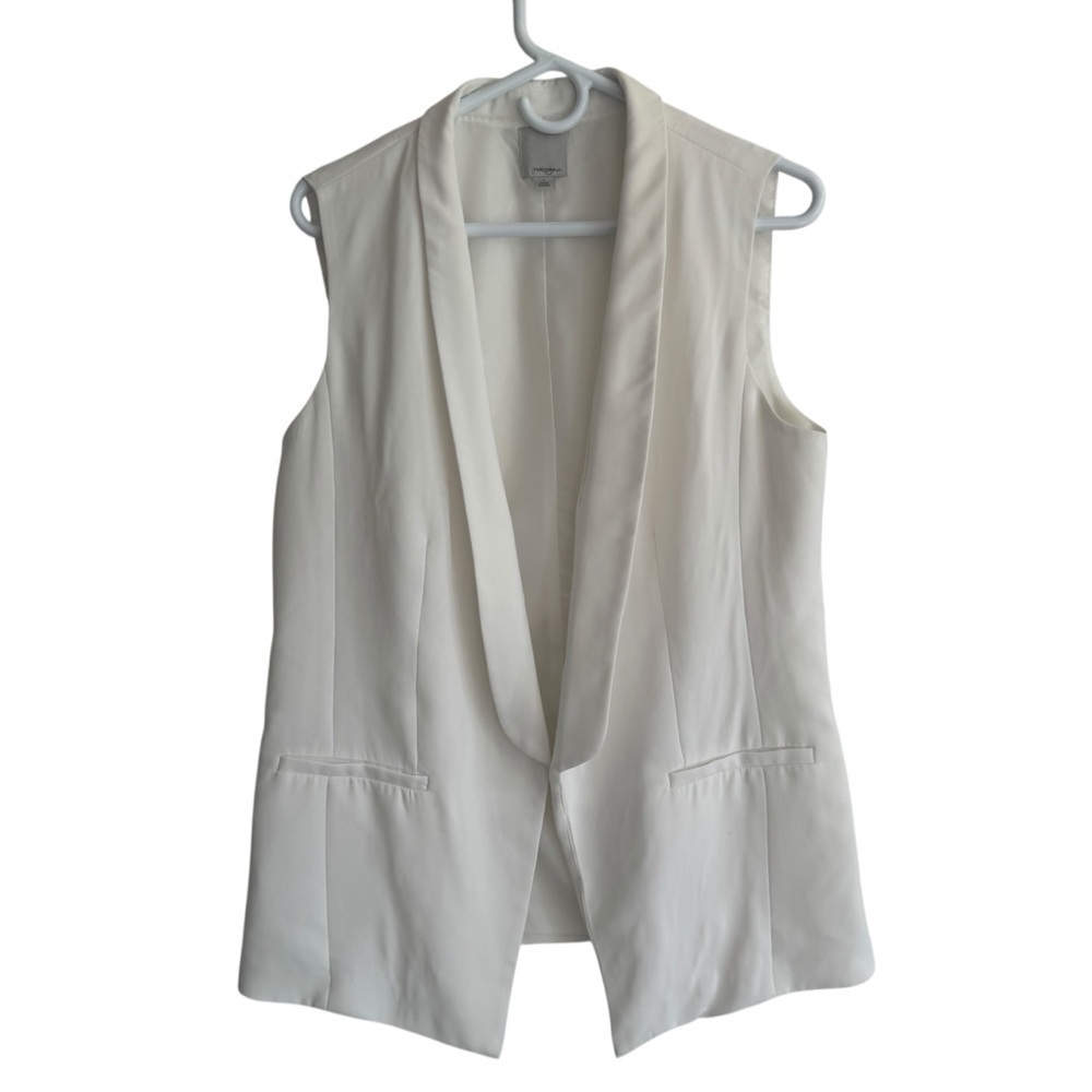 Halogen Sleeveless Open Front Sleeveless Blazer Jacket/Top, Size L